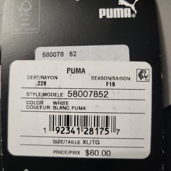 BNWT XL Puma Dry cell semi cropped white oversized Athletic  sweatshirt - Picture 12 of 13